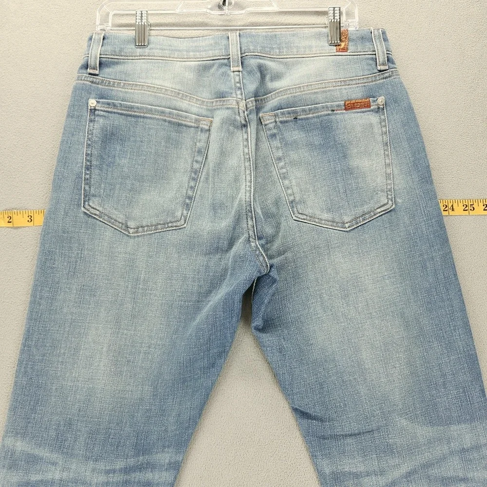 7 For All Mankind Jeans Mens 31x32 Blue Adrien Slim Tapered Light Wash Stretch